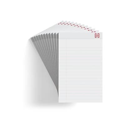 "TRU RED - TRU RED™ Notepad, 5"" x 8"", Wide Ruled, 50 Sheets/Pad, Dozen Pads/Pack (TR58182) - White" price history on PriceWatchPro