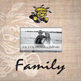 Fan Creations - Wichita State Shockers 10'' x 10'' Burlap Pattern Frame - Multicolor
