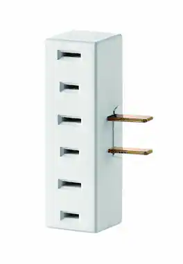 Leviton - 65 15 Amp 125V 3-Outlet Non-Grounding Adapter - Image