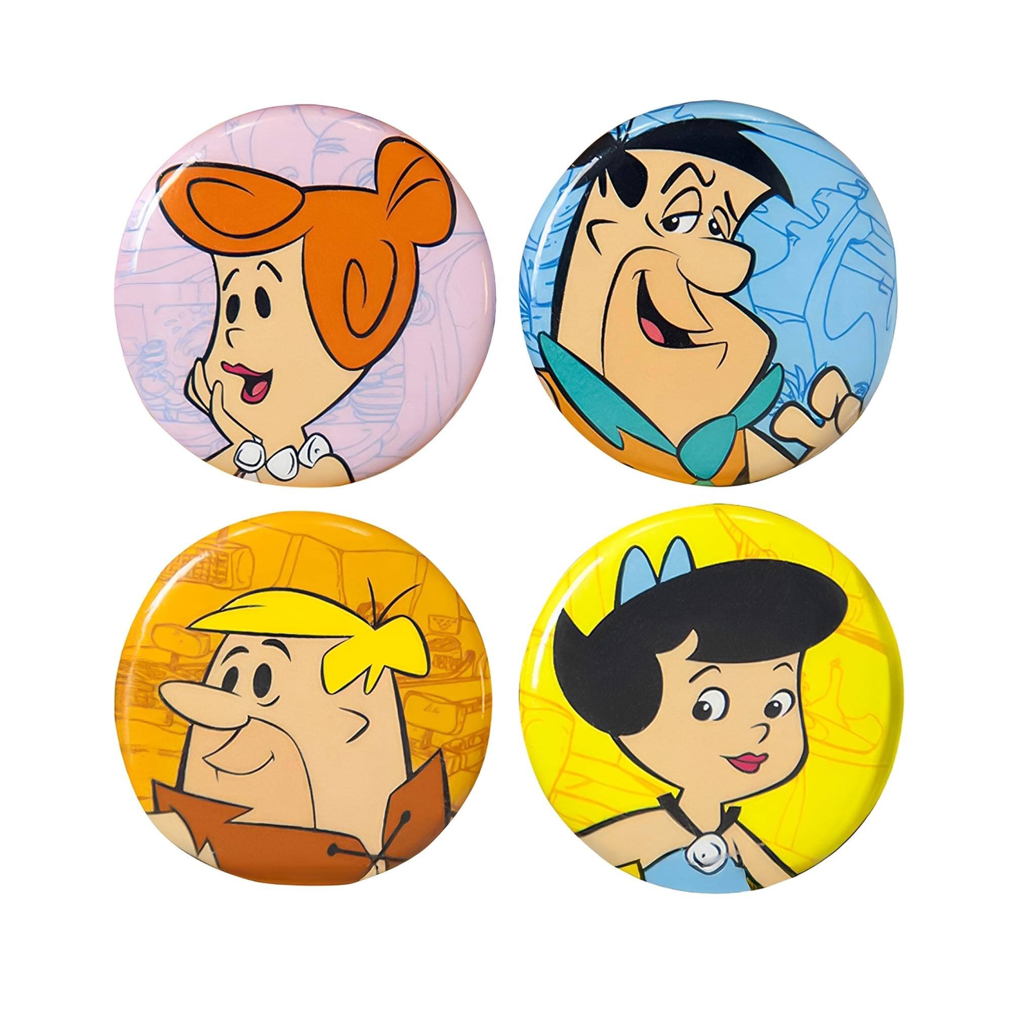 Front. Crowded Coop - Hanna-Barbera The Flintstones Magnet 4-Pack - Multi-Color.