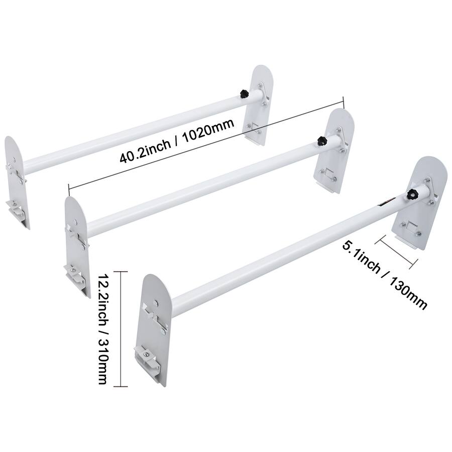 Bycd VEVOR Van Roof Ladder Rack, 3 Bars Alloy Steel Roof Racks, 750 LBS ...