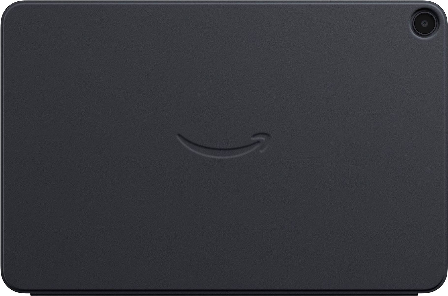 Front. Amazon - Amazon Alexa Tablet 11 Plant-Based Leather Folio Cover – protect sustainably with a magnetic snap-on design - Graphite.
