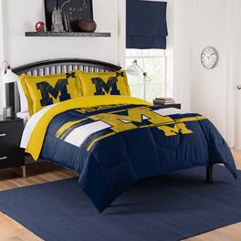 Sweet Home Collection - NCAA Michigan Wolverines Comforter & Pillow Sham Set- Full/Queen - Multicolored