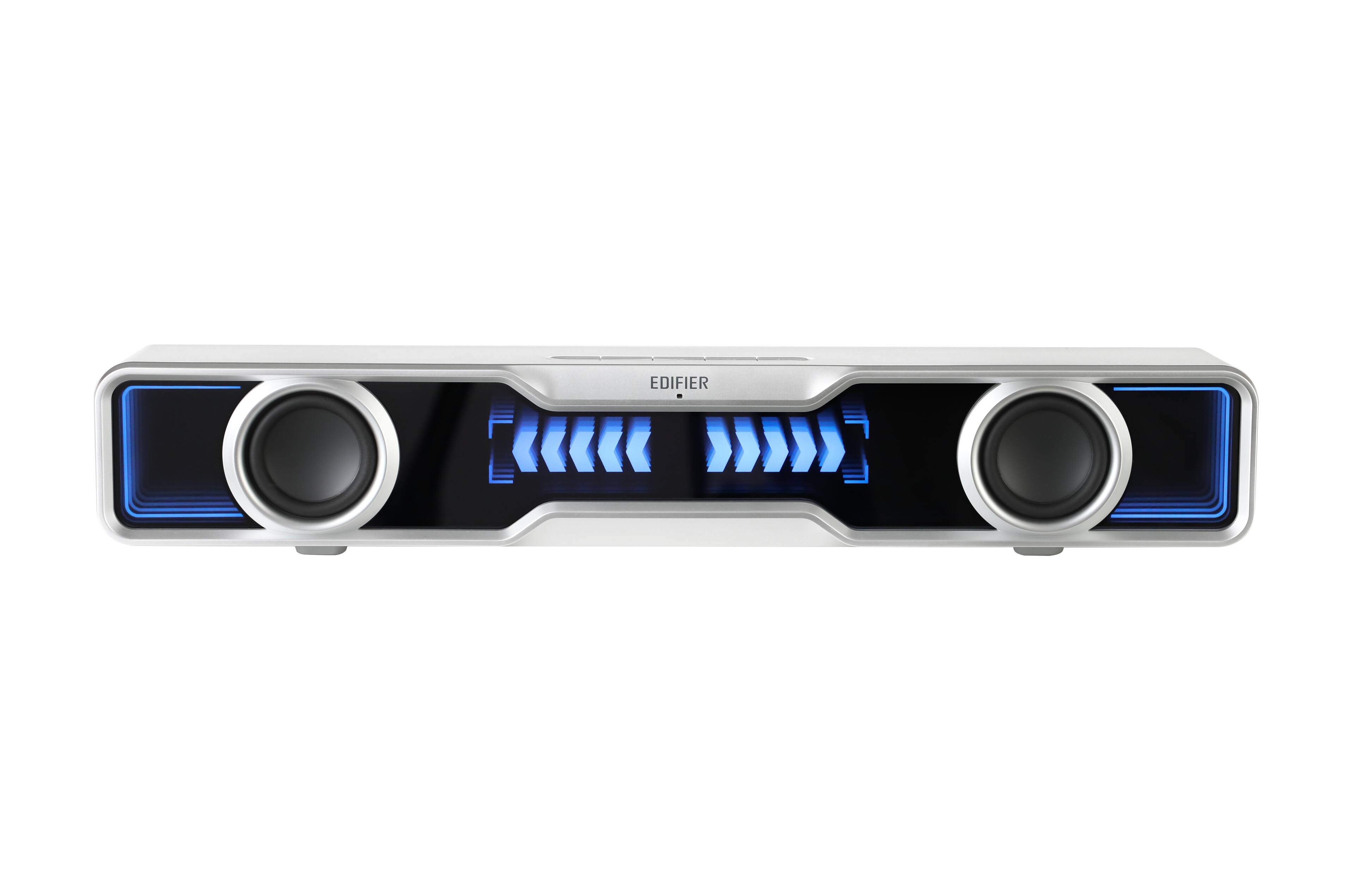Left. Edifier - QS30 2.0 Bluetooth Gaming Soundbar with Halo Lighting (1-Piece) - White.