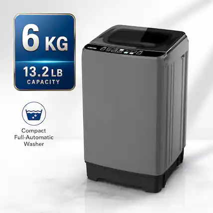 6 KG 13.2 LB CAPACITY Compact Full-Automatic Washer
