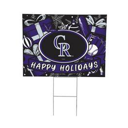 Evergreen Enterprises - Colorado Rockies 24" x 18" Happy Holidays Christmas Outdoor Staked Yard Sign - Multicolor