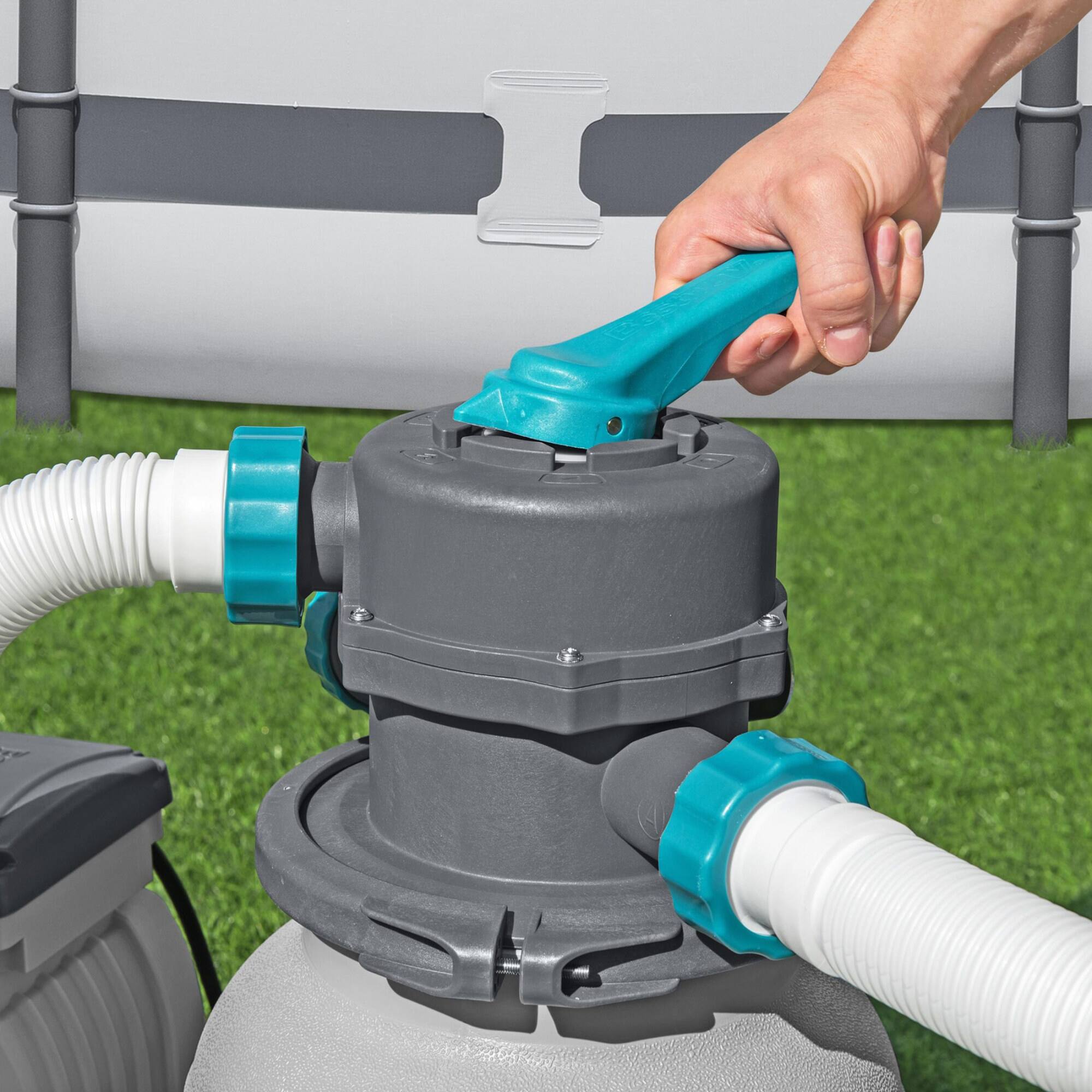 Alt View 8. Bestway - Bestway 1,500 Gallon Sand Filter Pump for Above Ground Outdoor Swimming Pools - Gray.