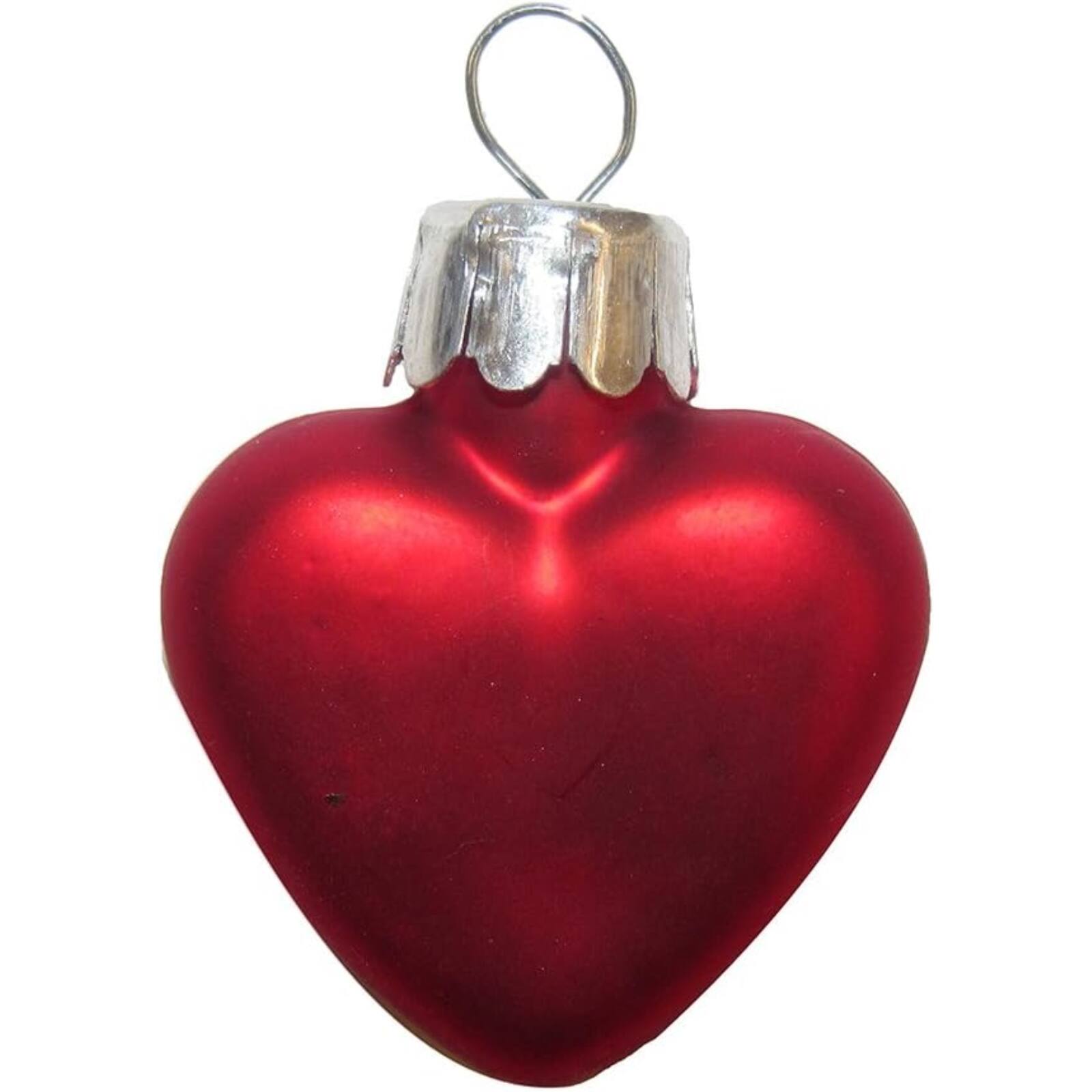 Back. Kurt S Adler - Kurt Adler Petite Treasures Mini Red Heart Glass Ornaments 20 Piece Set 1 inch - Red.