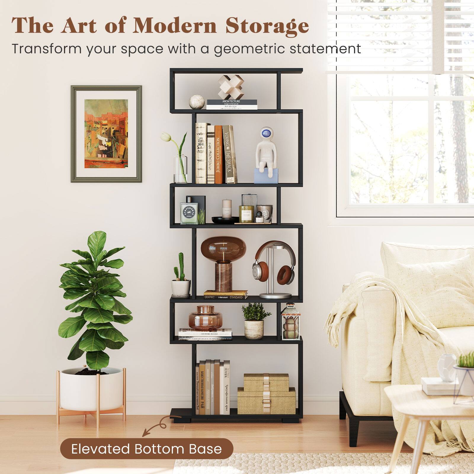 The Art of Modern Storage Transform your space with a geometric statement Elevated Bottom Base