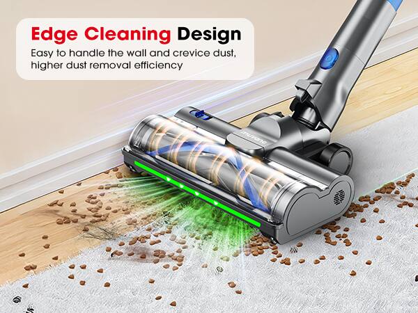 Edge Cleaning Design
Easy to handle the wall and crevice dust, higher dust removal efficiency