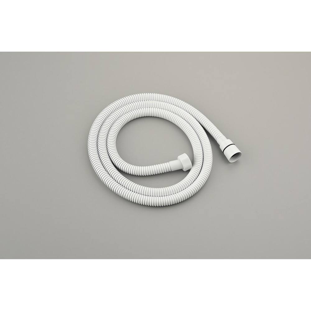 Alt View 2. JUJABU - White Shower System with Shower Head, Slide Bar, Bodysprays, Shower Arm, Hose, Valve Trim, and Lever Handles - White.