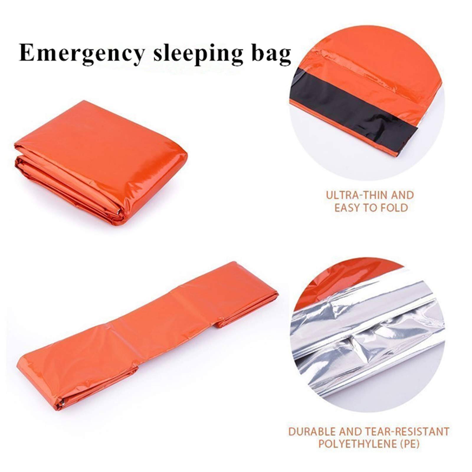 Emergency sleeping bag

- ULTRA-THIN AND EASY TO FOLD
- DURABLE AND TEAR-RESISTANT POLYETHYLENE (PE)