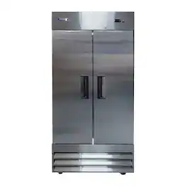 Magic Chef - Commercial 27.6 cu. ft. Auto Defrost Double Door Freezer - Stainless Steel