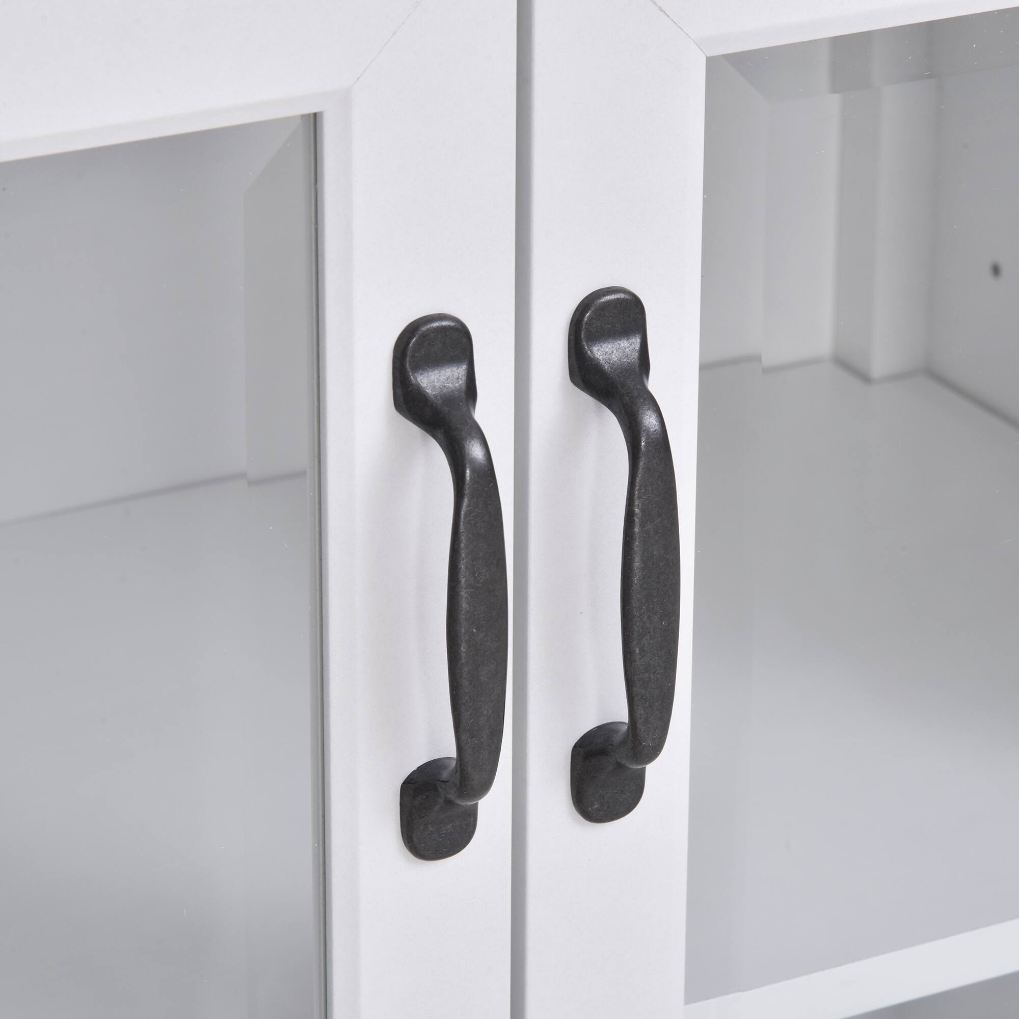 Alt View 7. Homcom - Corner Hall Tree, Industrial 4-Tier Coat Rack, Shoe Storage, 8 Hooks, 2 Shelves - White.