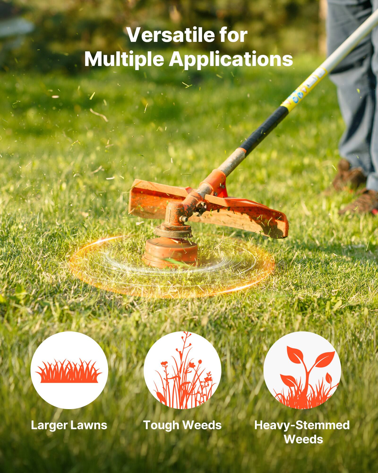 Versatile for Multiple Applications

- Larger Lawns
- Tough Weeds
- Heavy-Stemmed Weeds