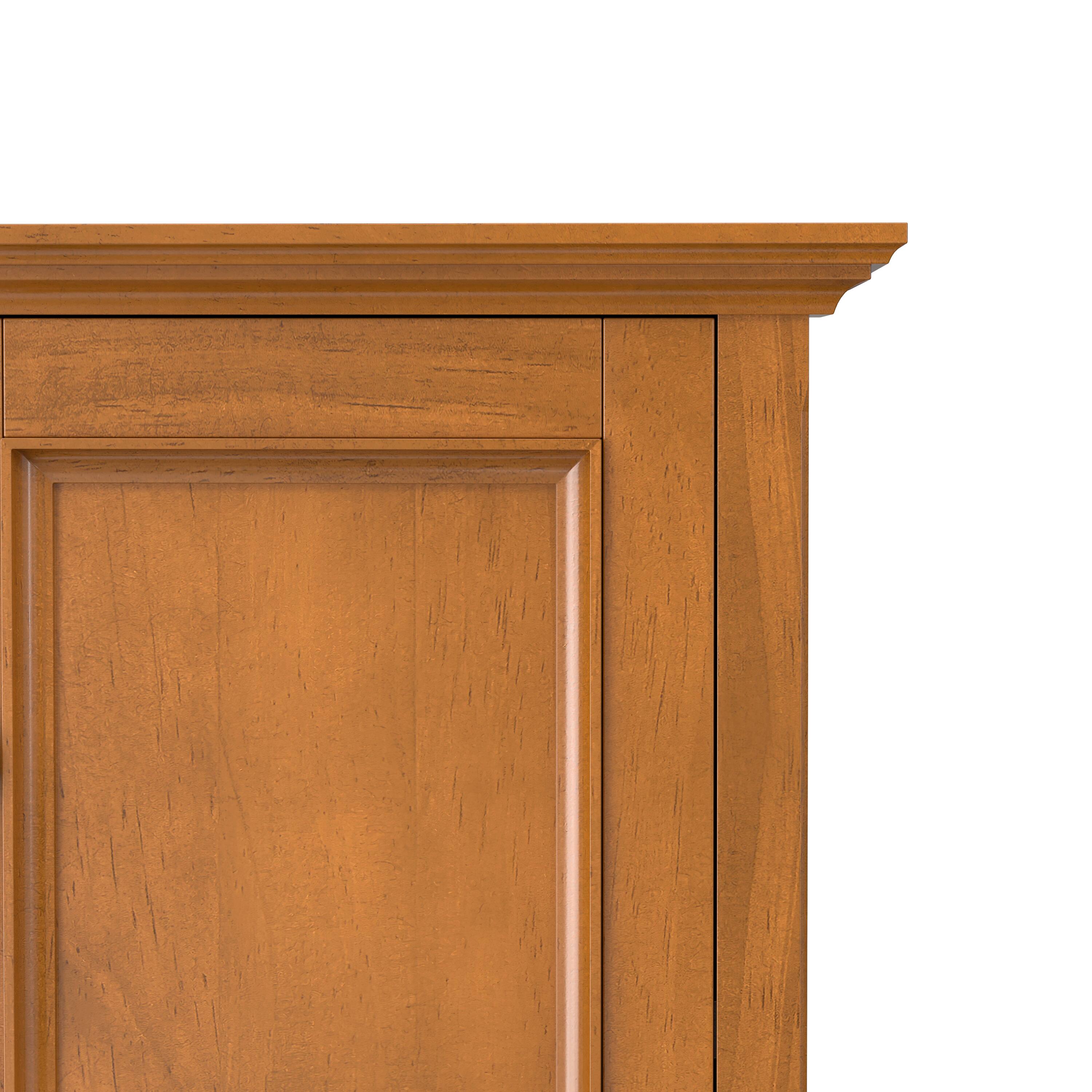 Alt View 7. Simpli Home - Simpli Home Amherst 66 inch Wide Solid Wood Transitional 4 Door Storage Cabinet in Light Golden Brown - Light Golden Brown.