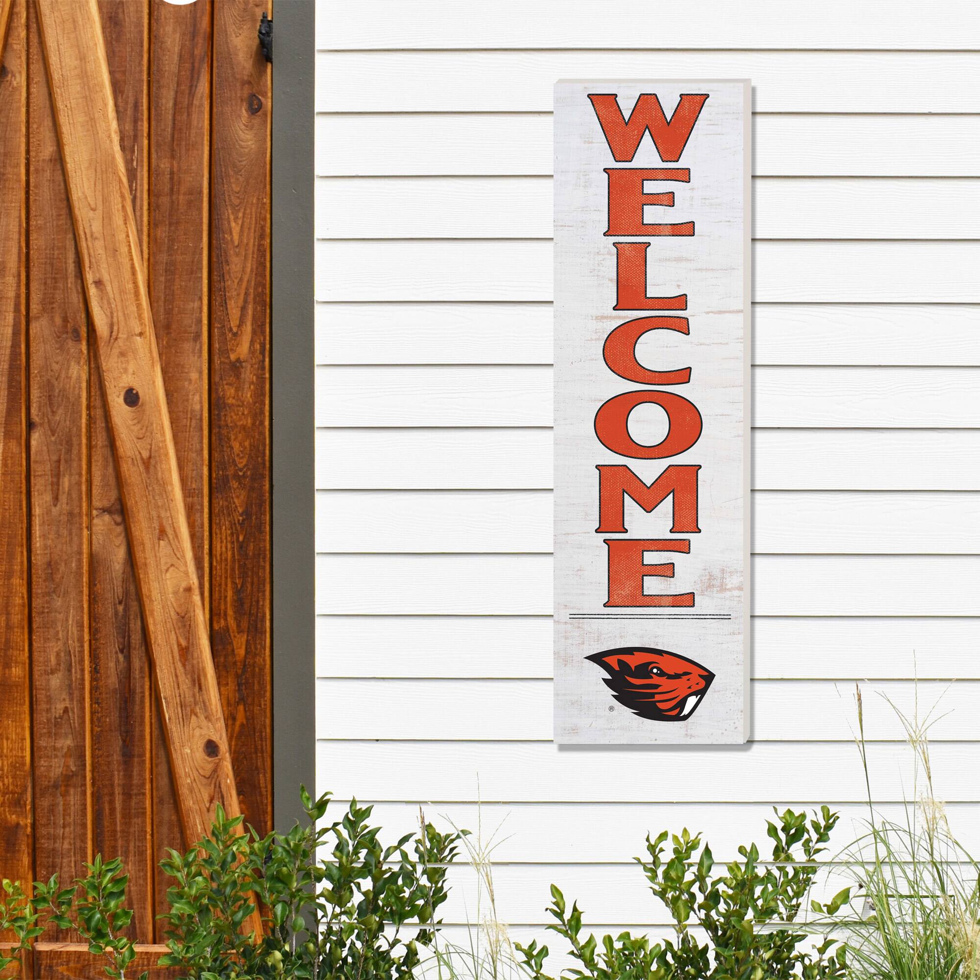 Alt View 1. Jardine - Oregon State Beavers 10'' x 35'' Indoor/Outdoor Welcome Sign - Orange.