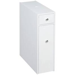 Kadyn - Paper Cabinet, Side Table, Bathroom Corner Cabinet, Narrow Storage Unit - White