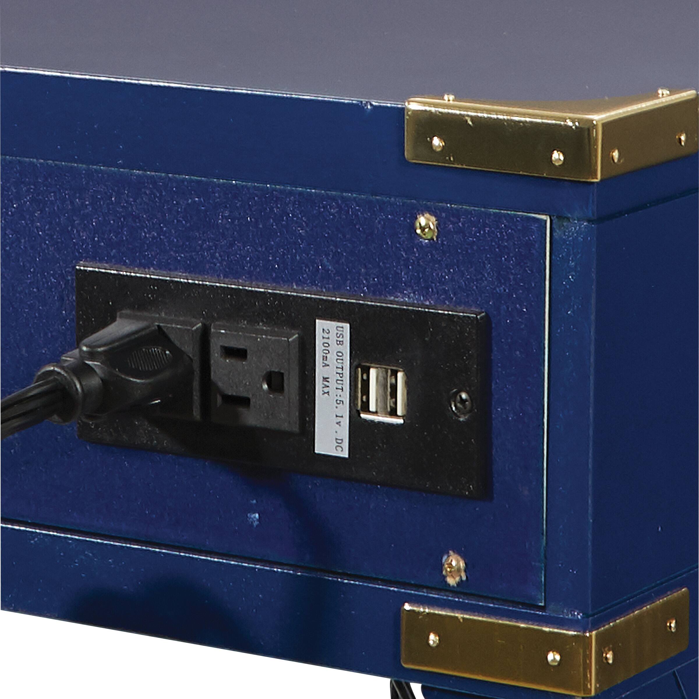 Alt View 16. OSP Home Furnishings - Wellington 46" Desk with Power - Blue.
