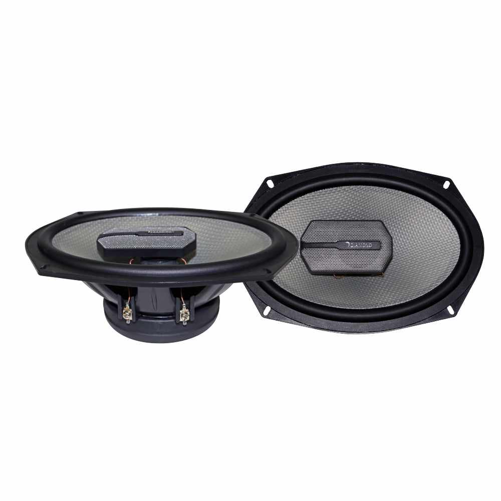 Front. Diamond Audio - Diamond Audio DMD693 - DMD Series 6"x9" 3-Way Coaxial Speakers - Black/Gray.