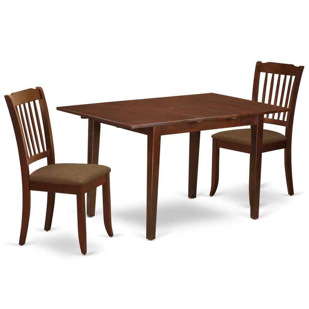 Back. East West Furniture - Dining Room Set Mahogany - Brown.