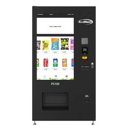 Koolmore - Refrigerated Vending Machine with 48 Slots Featuring a 49 Inch Touch Display, Bill Acceptor, CC Reader, Wifi, and 4G - Black
