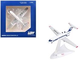 Yakovlev Yak-40 Commercial Aircraft "LOT Polish Airlines" White with Blue Stripes and Tail 1/200 Model Airplane by Herpa