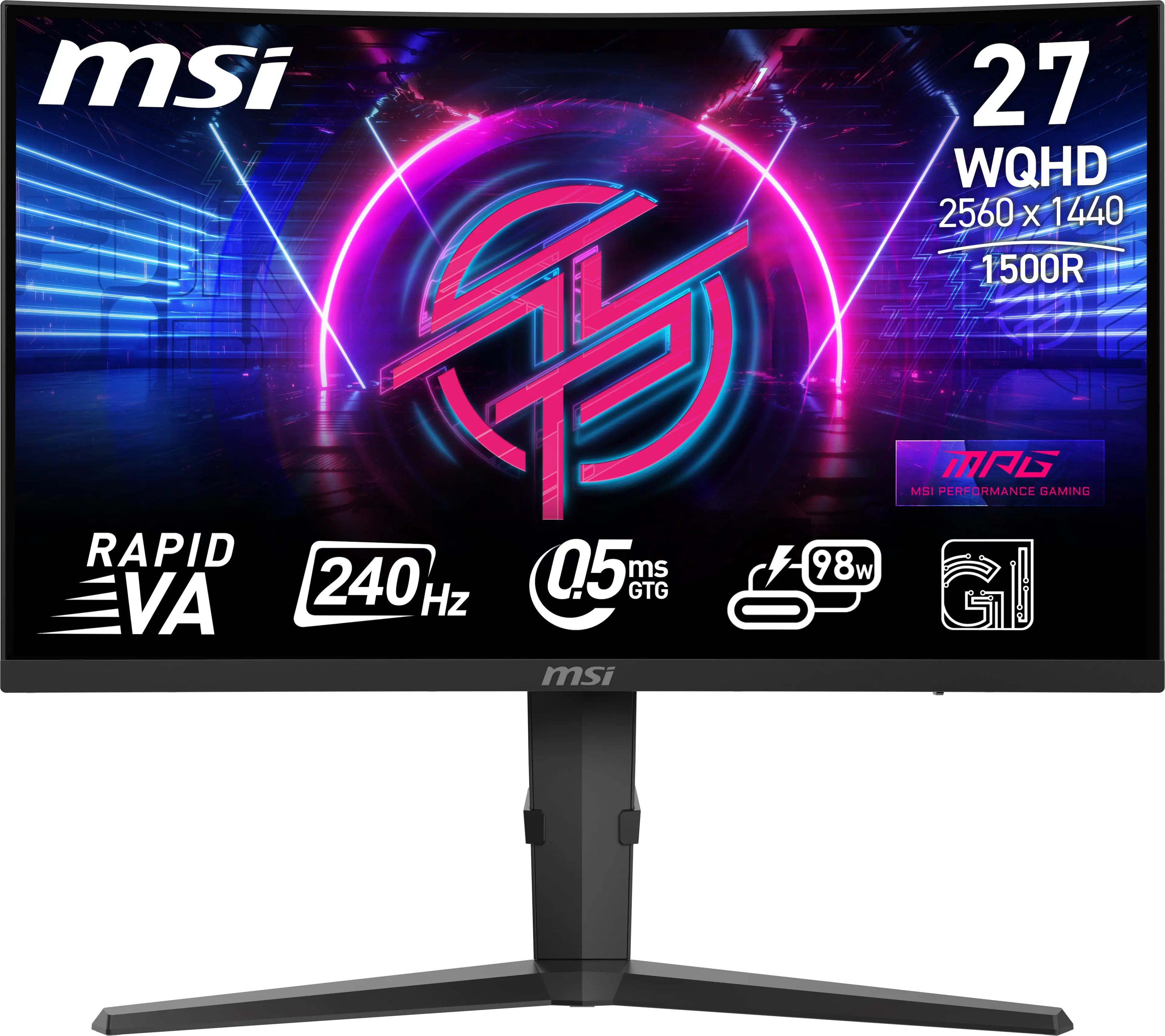 msi B RAPID 98w 05 ms VA 240 Hz GTG msi 27 WQHD 2560 X 1440 1500R MRG MSI PERFORMANCE GAMING GLA