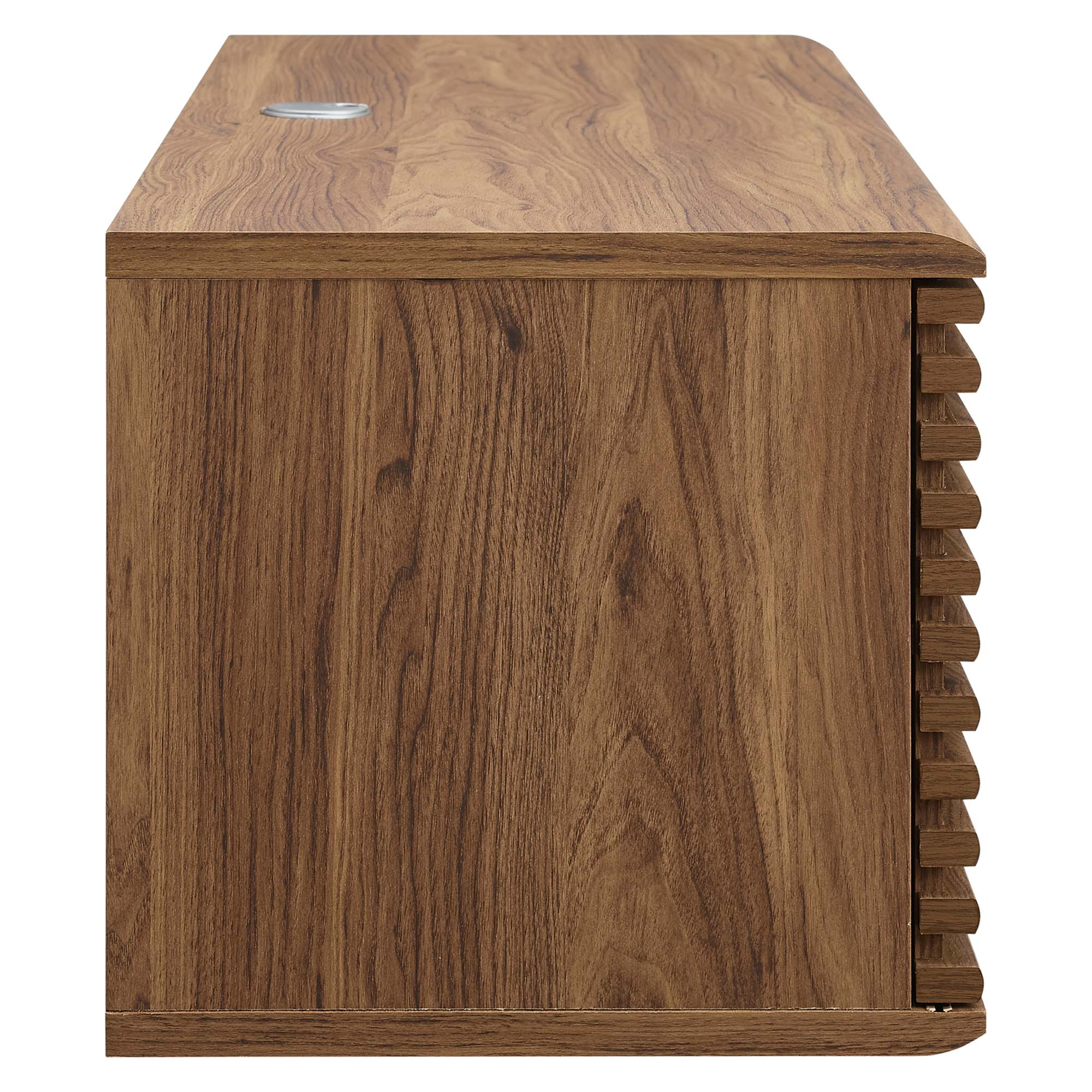 Angle. Modway - Render 46" Wall-Mount Media Console TV Stand by Modway - Walnut.