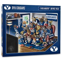 YouTheFan - BYU Cougars Purebred Fans 18'' x 24'' A Real Nailbiter 500-Piece Puzzle - Multicolor