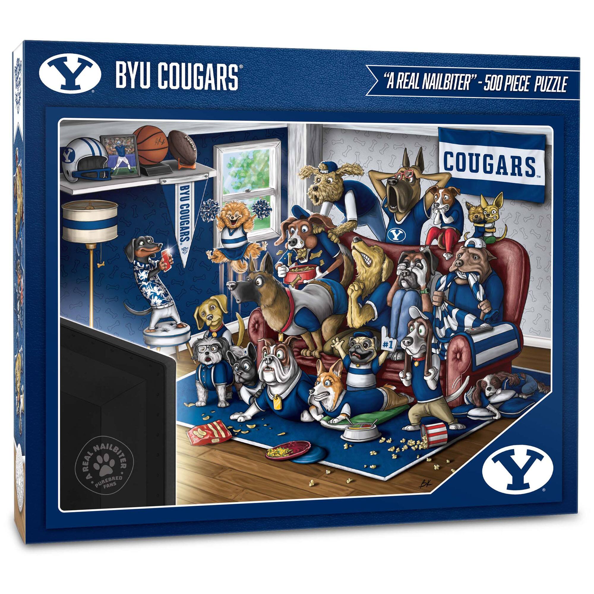 BYU COUGARS

"A REAL NAILBITER" 500 PIECE PUZZLE

COUGARS

#1

"A REAL NAILBITER" - PURDUEDED PANS