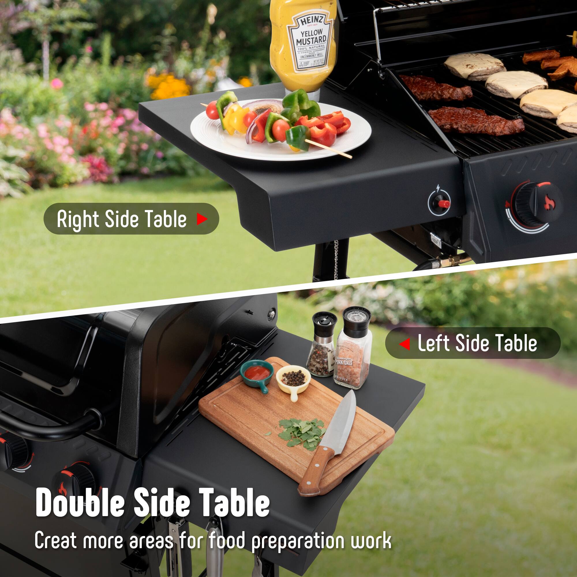 HEINZ YELLOW MUSTARD

Right Side Table

Double Side Table
Create more areas for food preparation work

Left Side Table