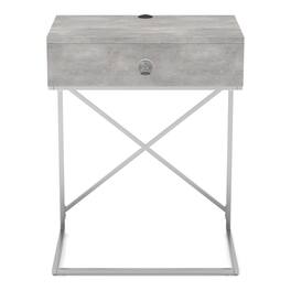 Furniture of America - Kylie Modern Wood 1-Drawer End Table - Light Gray