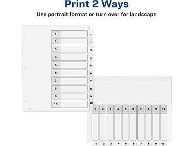 Print 2 Ways  
Use portrait format or turn over for landscape  

1 2 3 4 5 6 7 8 9 10  
1 2 3 4 5 6 7 8 9 10