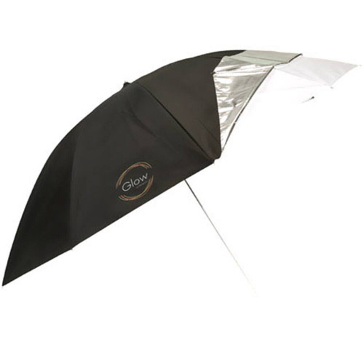 Alt View 7. Glow - Glow 72" White Parabolic Umbrella with Removable Silver/Black Layer.