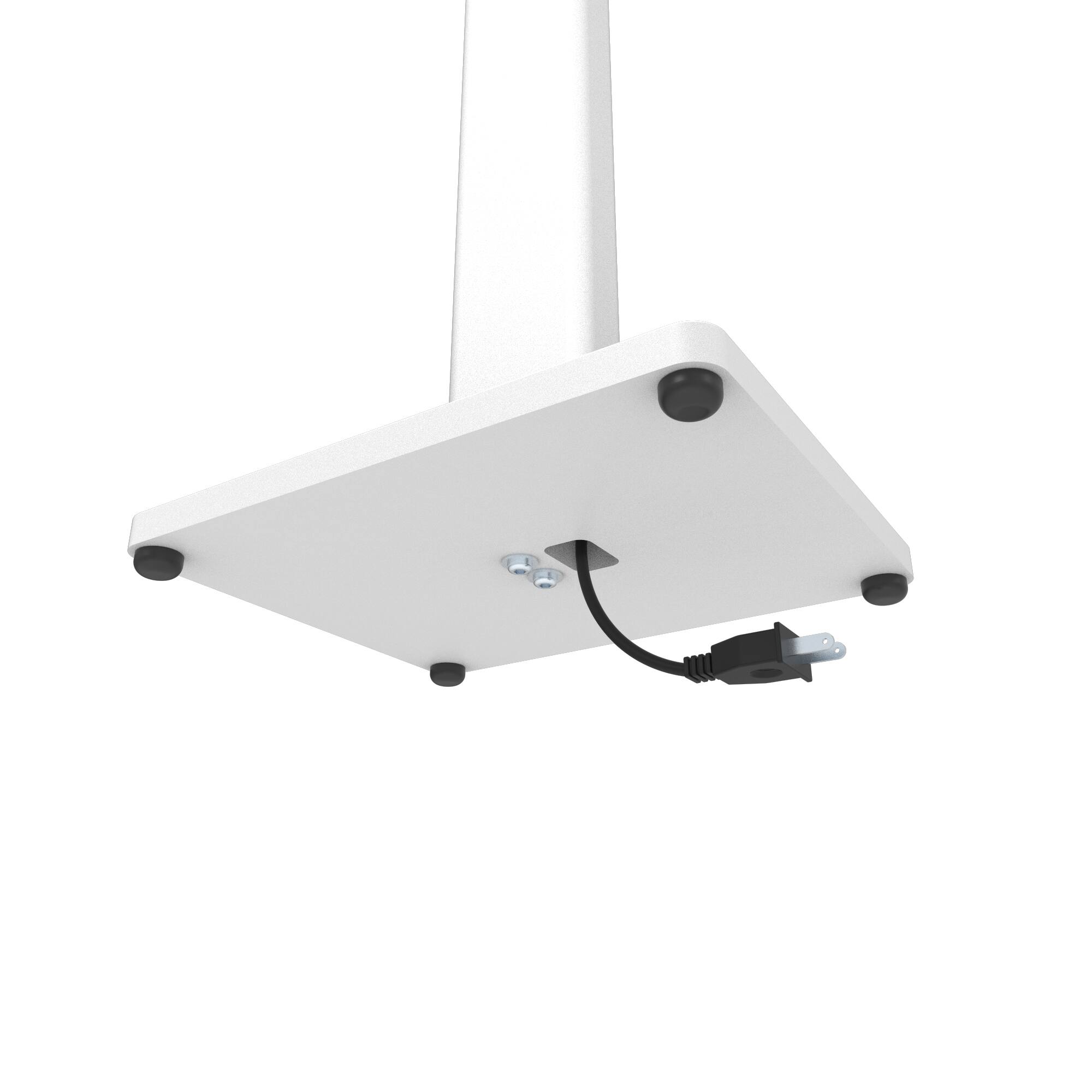 Back. Kanto - 28" Universal Bookshelf Speaker Floor Stands, Pair - White.