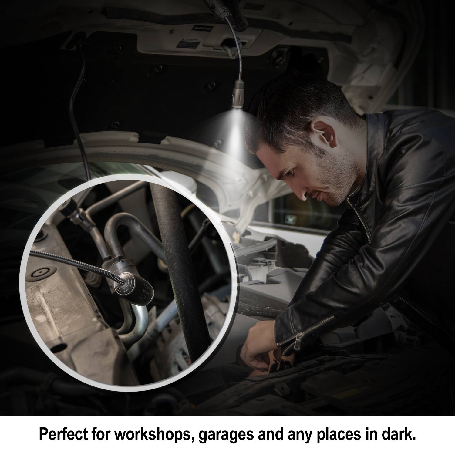 Perfect for workshops, garages and any places in dark.