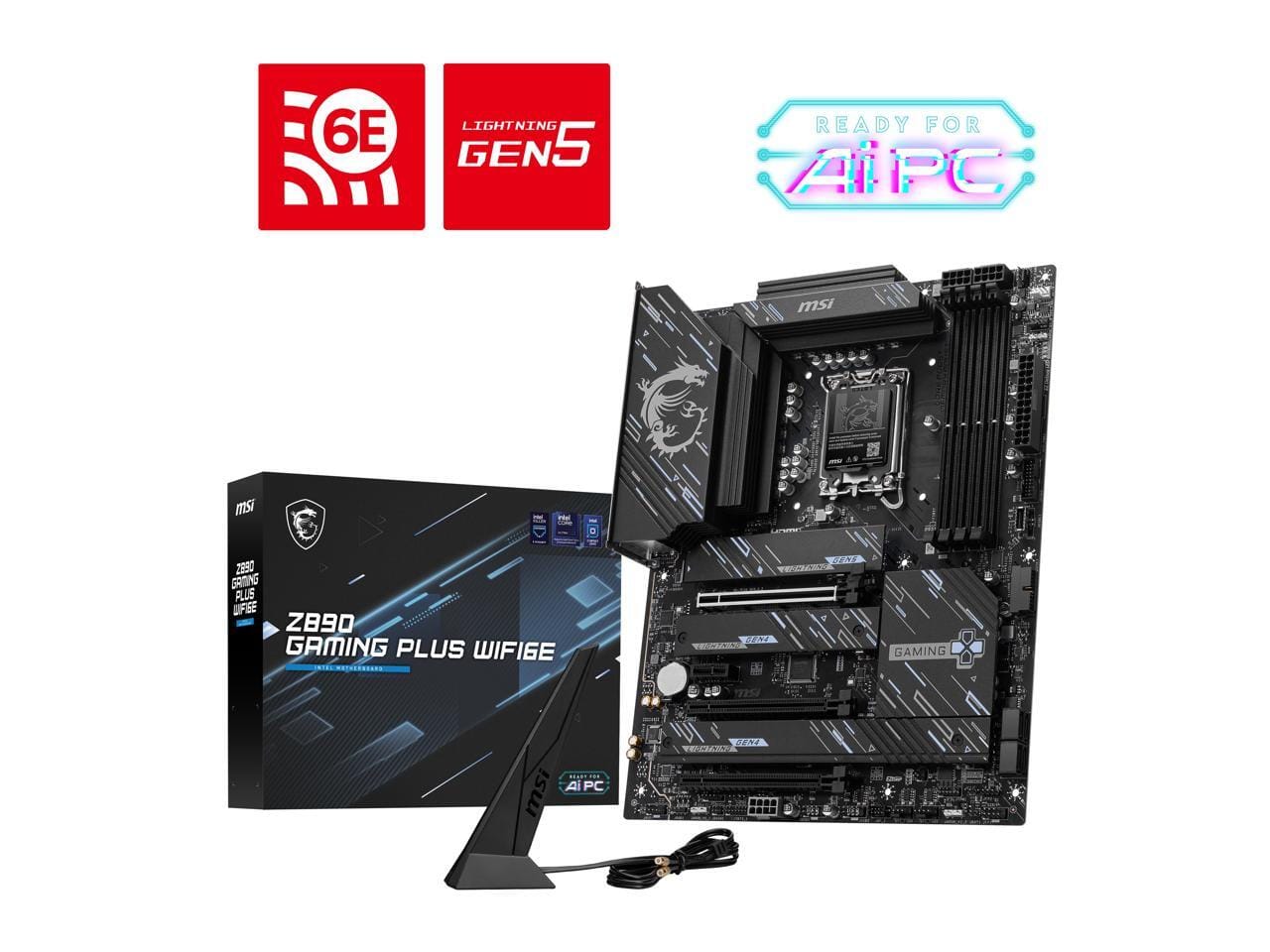 MSI - Z890 GAMING PLUS WIFI6E Gaming Desktop Motherboard