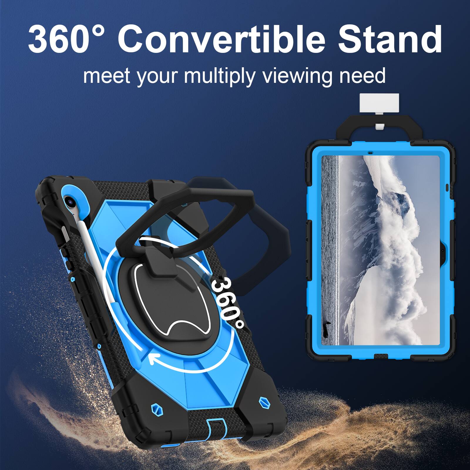 360° Convertible Stand  
meet your multiply viewing need