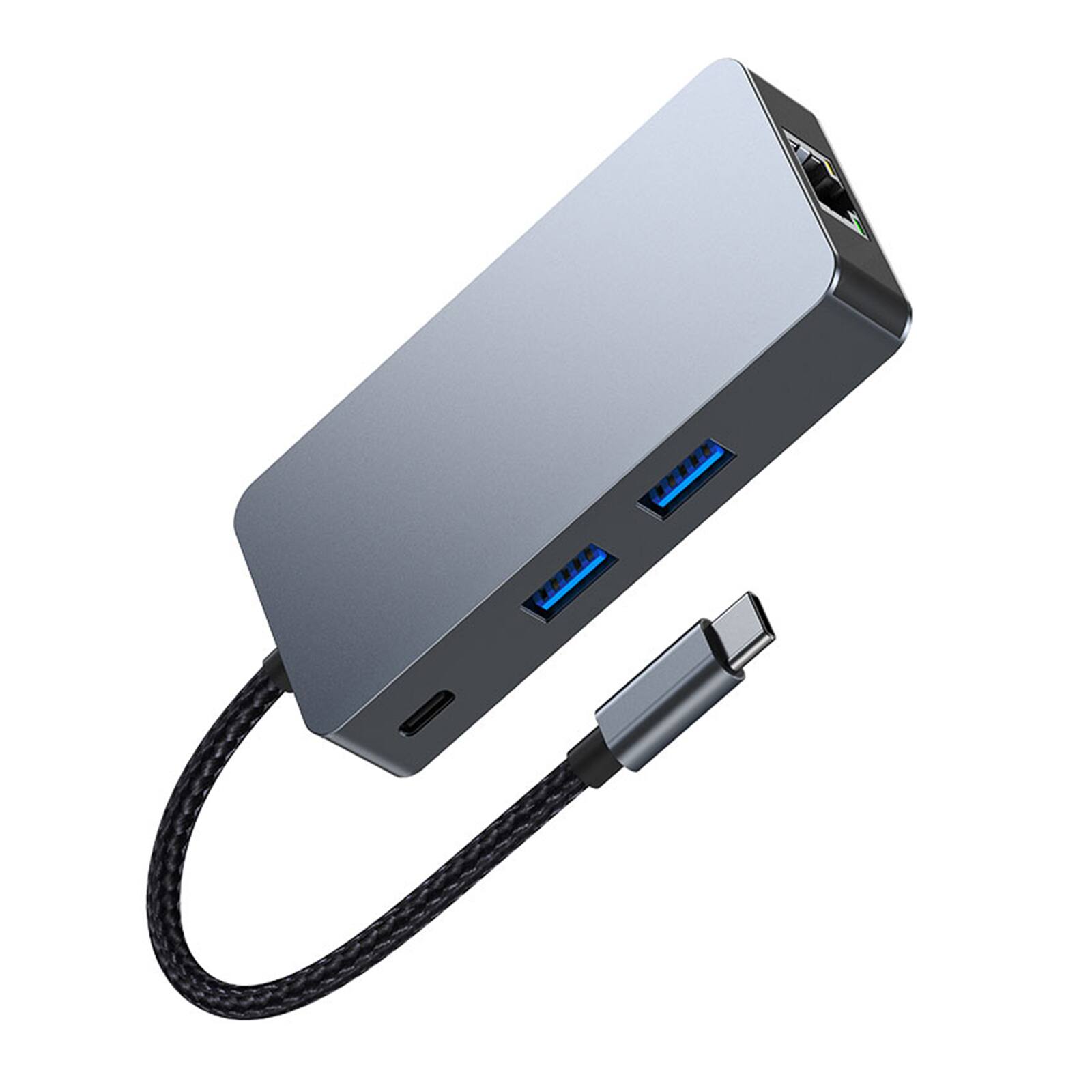 Alt View 8. Topteng - 6-in-1 USB C Hub with Gigabit Ethernet & USB 3.2 - 100W PD, 4K 60Hz HDMI, 3xUSB Ports, Aluminum Dock.