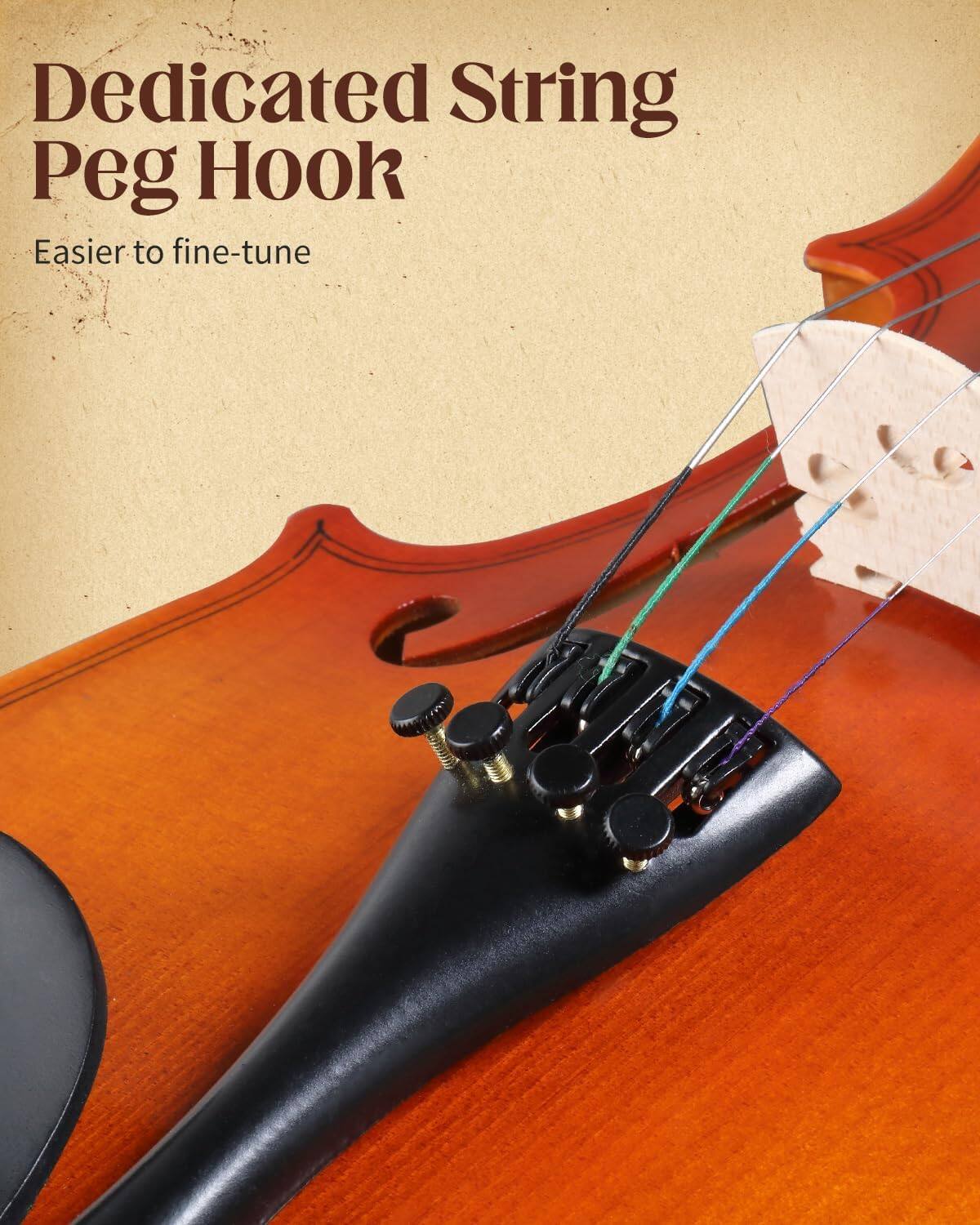Dedicated String Peg Hook  
Easier to fine-tune