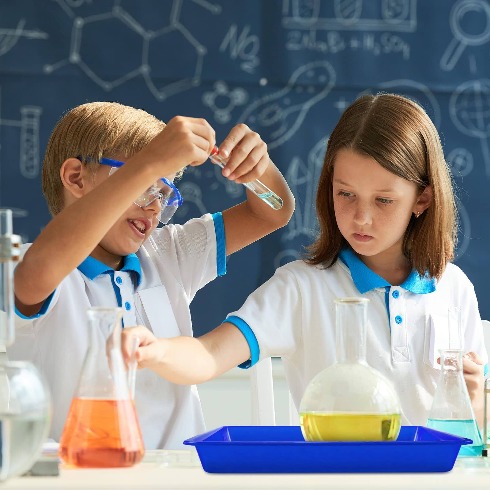 Alt View 7. Dapper Styles - Plastic Art Trays 6 Colors Activity Crafts Tray Serving Organizer For School Classroom Diy Projects Paintin... - 16.