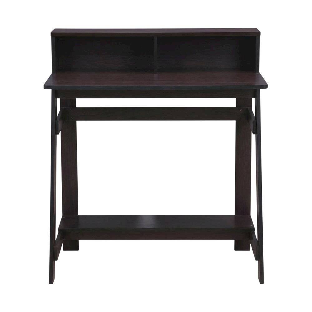 Back. BisonOffice - Dark Walnut Computer Desk with A-Frame Frame for Home Office - Dark Walnut.