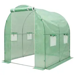 vidaXL - Greenhouse Galvanized steel, PE mesh fabric Medium - Green