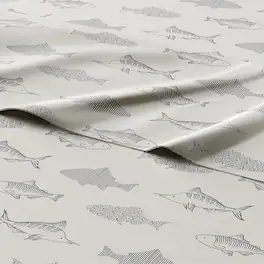 CGK Linens - Kids 4 Piece Bed Sheet Set - Cute & Cozy Wrinkle-Resistant with Vibrant Designs - Queen - Fish