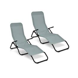 Boyel Living - 2-piece Patio Chaise Lounge Set 36.5-in W x 58.0-in L x 24.5-in H 24.5-lb Net Weight - Green