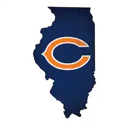 Fan Creations - Chicago Bears 12" Logo State Sign - Multicolor