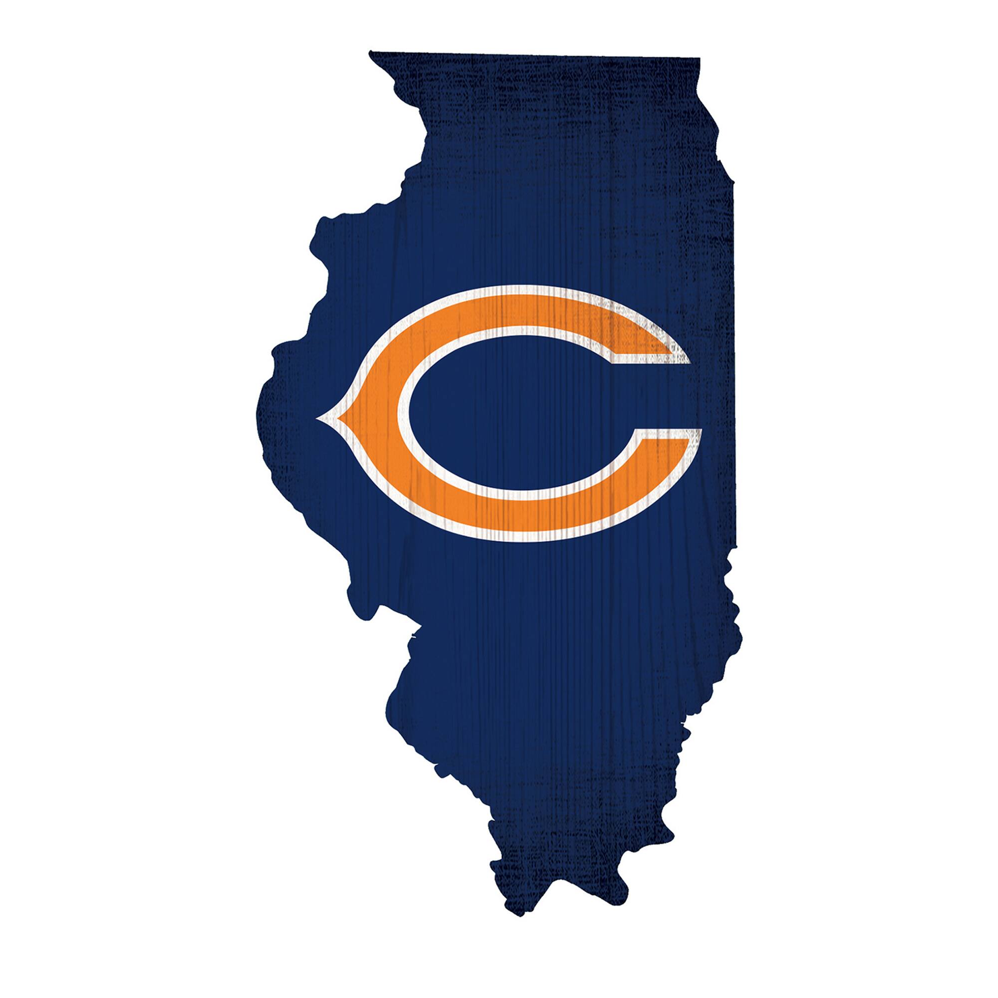 Chicago Bears 12" Logo State Sign
