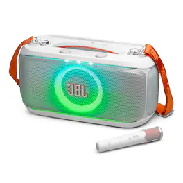 JBL - PartyBox On-The-Go 2 Plus Portable Party Speaker with Digital Microphone (Black) - White