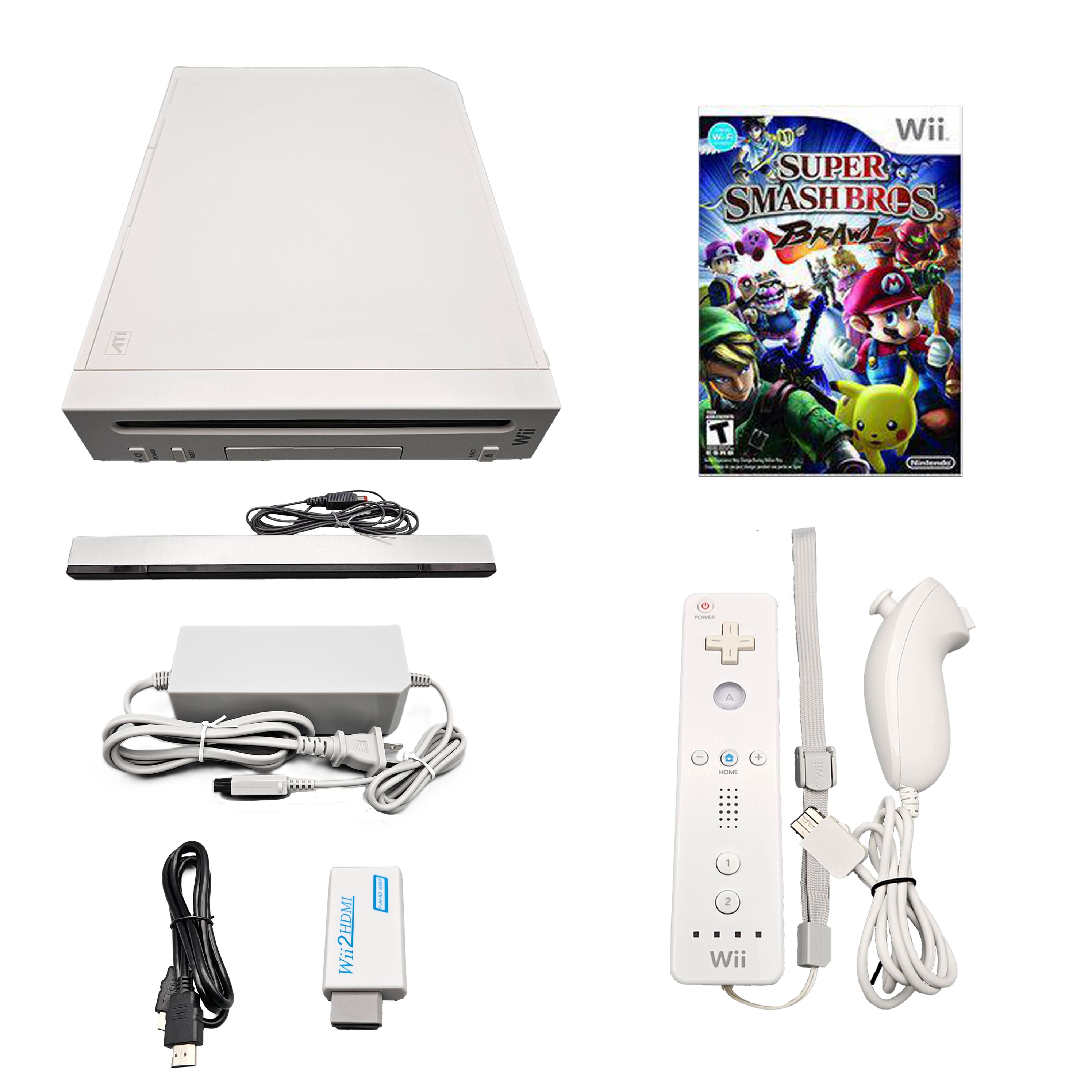 Refurbished Excellent Wii Console HD + Smash Bros. Brawl Bundle
